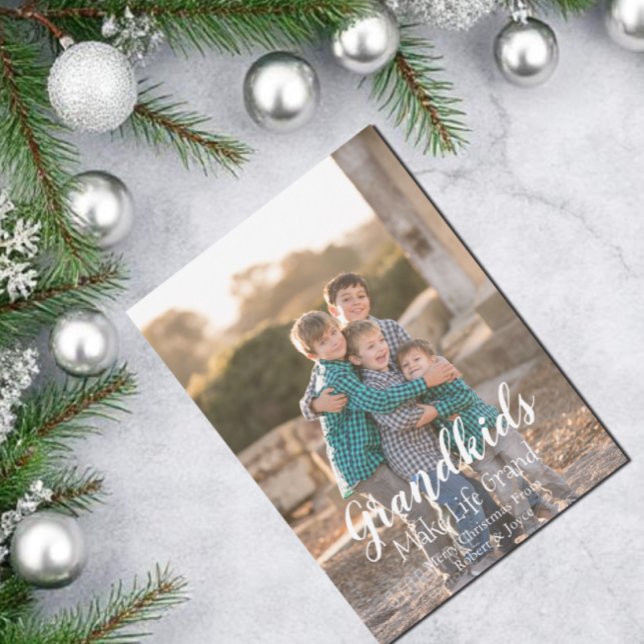 Grandkids Make Life Grand Holiday Card (Creator Uploaded)