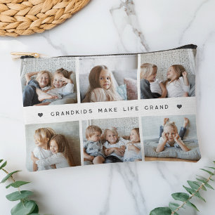 Grandkids Make Life Grand Photo Collage Accessory Pouch