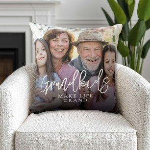 Grandkids Make Life Grand Photo Cushion