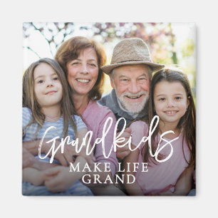 Grandkids Make Life Grand Photo Magnet