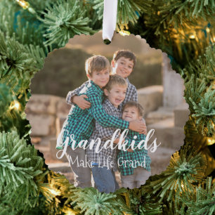 Grandkids Make Life Grand Tree Decoration Card