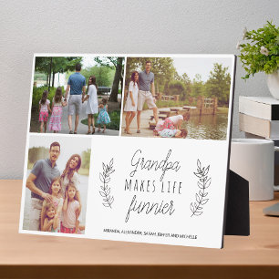 Grandkids photo collage grandparents make life plaque