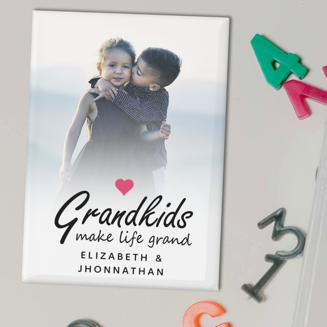 Grandkids Photo Keepsake Grandparents Day Gift Magnet (Creator Uploaded)