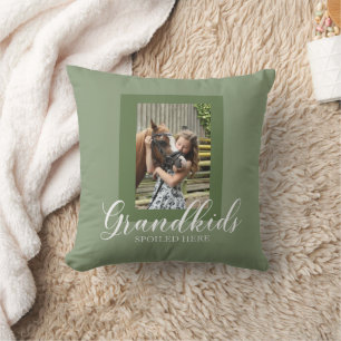 Grandkids Spoiled Here Grandparent Photo Template Cushion