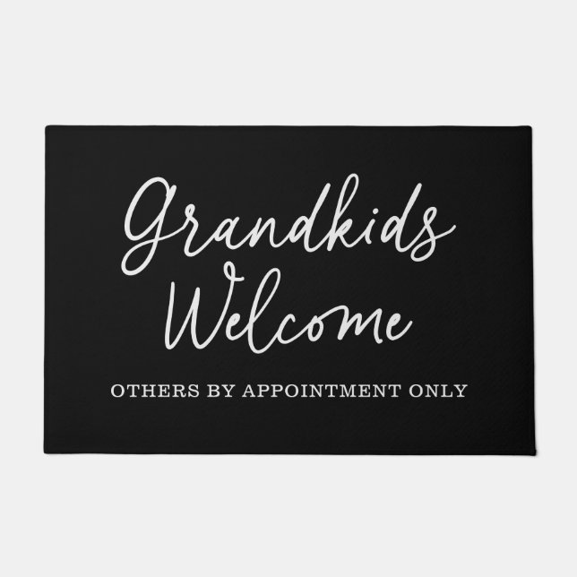 Grandkids Welcome Others by Appointment Only Funny Doormat (Front)