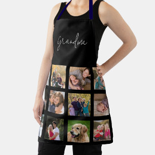 Grandma 12 Family Photo Collage Personalised Apron