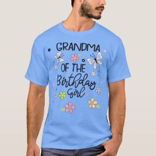 Grandma 1st First Birthday Matching Family Butterf T-Shirt