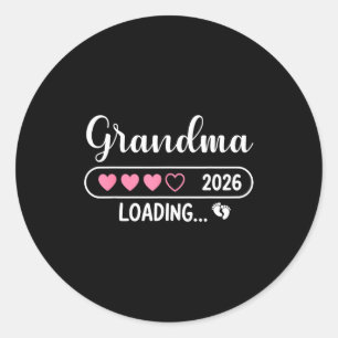 Grandma 2026 Loading New Grandma Est 2026  Classic Round Sticker