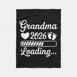 Grandma 2026 Loading Pregnancy Announcement New Gr Fleece Blanket
