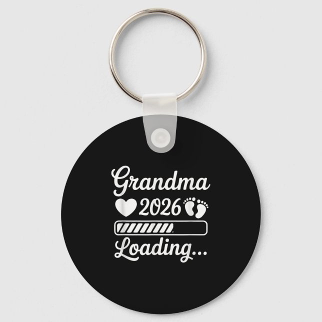 Grandma 2026 Loading Pregnancy Announcement New Gr Key Ring (Front)