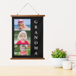 Grandma 3 Photo Collage  Hanging Tapestry<br><div class="desc">Grandma 3 photo collage hanging tapestry. Replace the photos with your own.</div>
