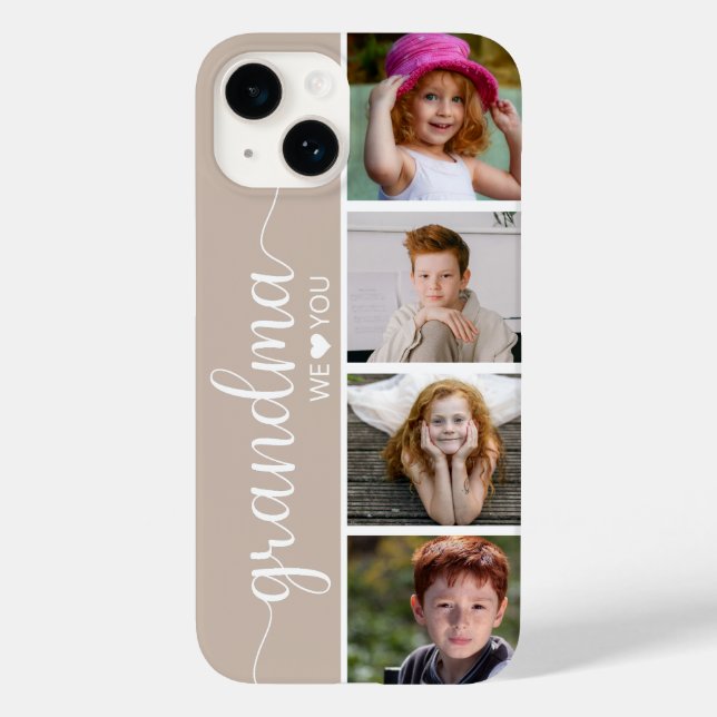 Grandma 4 Photo Case-Mate iPhone Case (Back)