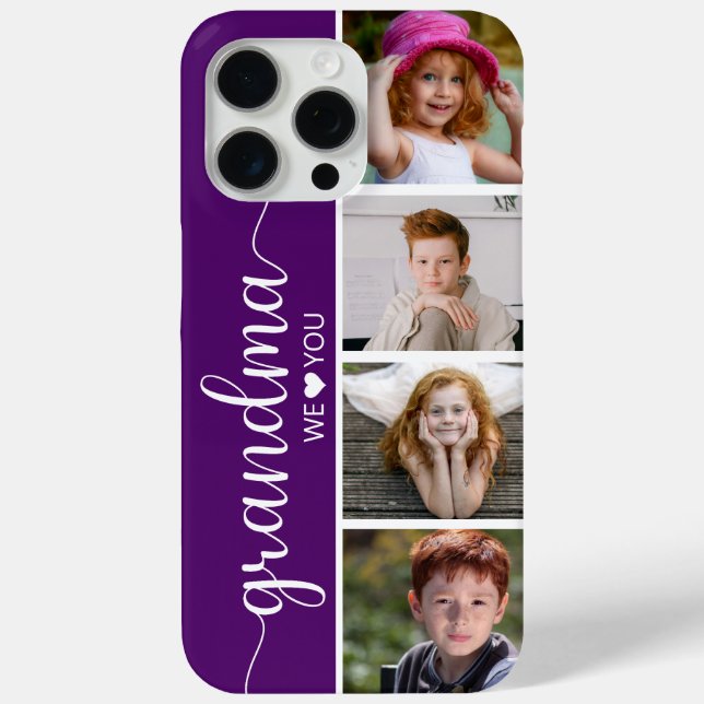 Grandma 4 Photo Case-Mate iPhone Case (Back)