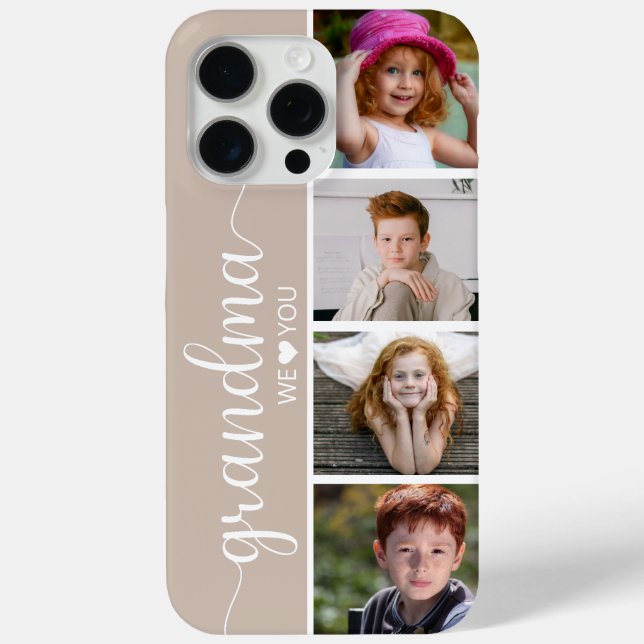 Grandma 4 Photo Case-Mate iPhone Case (Back)