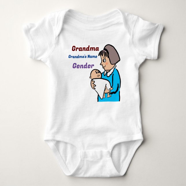 Grandma 5 baby bodysuit (Front)