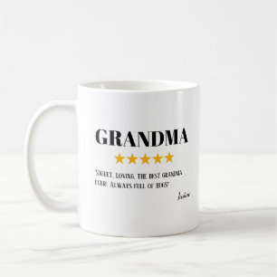 Grandma 5 Star Review Super Grandma Gift Coffee Mug