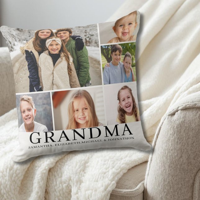 Grandma 6 Photo Gift Cushion (Creator Uploaded)