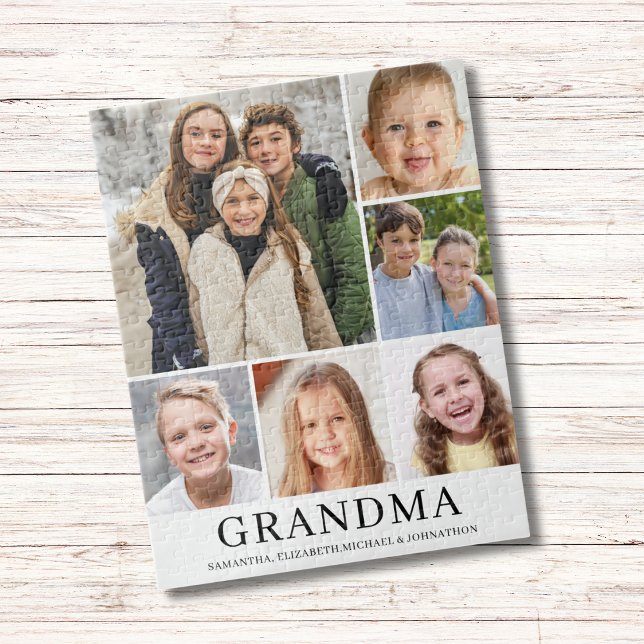 Grandma 6 Photo Gift Jigsaw Puzzle (Creator Uploaded)