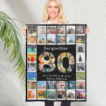 Grandma 80th Birthday Photo Template Fleece Blanket<br><div class="desc">Make Grandma feel special with this wonderful photo blanket. Add your favourite images to create a heartfelt keepsake with loving memories.</div>