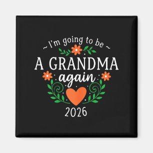 Grandma Again In 2026 2nd Baby Grandbaby Announcem Magnet