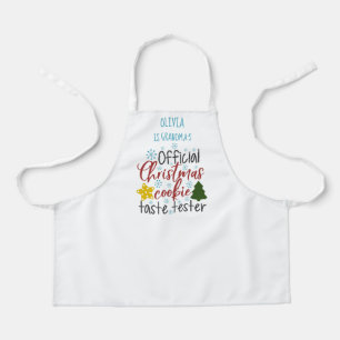 Grandma and Child Christmas Baking Kitchen Apron