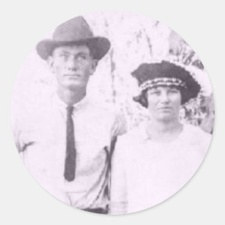 Grandma and Grandpa Brandon Classic Round Sticker