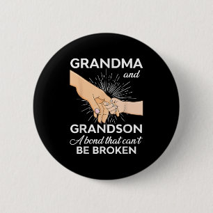 Grandma And Grandson A Bond That Can't Be Broken  6 Cm Round Badge