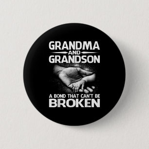 Grandma And Grandson A Bond That Can't Be Broken 6 Cm Round Badge