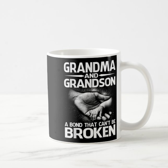 Grandma And Grandson A Bond That Can't Be Broken  Coffee Mug (Right)