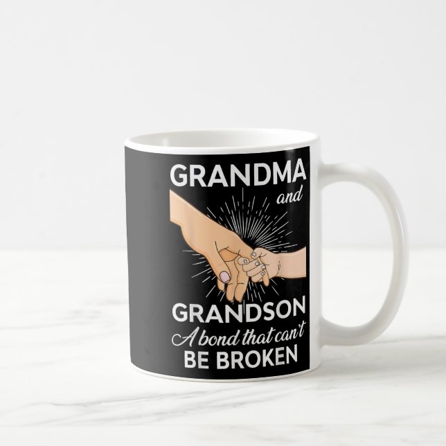Grandma And Grandson A Bond That Can't Be Broken  Coffee Mug (Right)