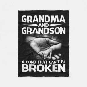 Grandma And Grandson A Bond That Can't Be Broken  Fleece Blanket
