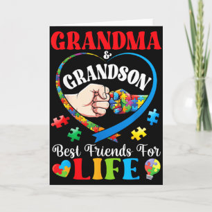 Grandma And Grandson Best Friends For Life Autism  Card