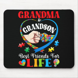 Grandma And Grandson Best Friends For Life Autism  Mouse Pad