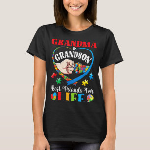 Grandma And Grandson Best Friends For Life Autism  T-Shirt