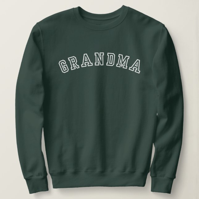 Grandma Athletic Outlined Text Sweatshirt (Design Front)
