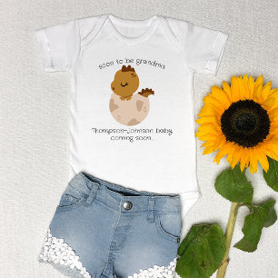 Grandma Baby Announcement New Aunt Custom Reveal Bodysuit