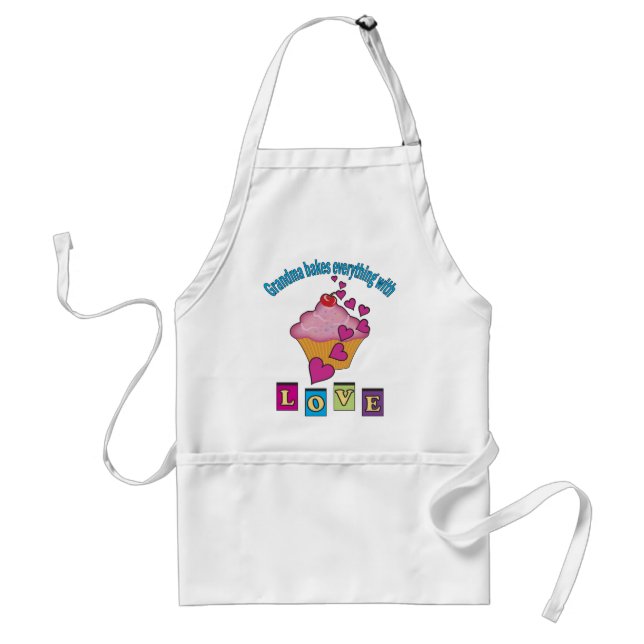 Grandma Bakes with Love Standard Apron (Front)