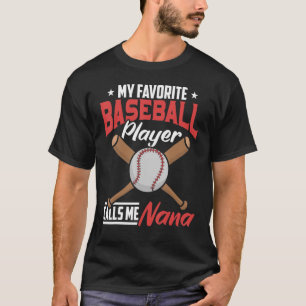 Grandma Baseball Player Nana Mothers Day Baseball T-Shirt