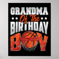 Grandma basketball birthday Boy Family Baller b-da