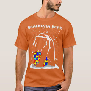 Grandma Bear Autism Awareness Grandma Mum Women Gi T-Shirt