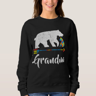 Grandma Bear Autism Awareness Proud Autism Mum Sweatshirt