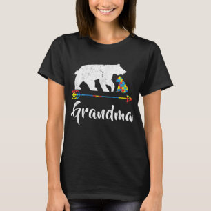 Grandma Bear Autism Awareness Proud Autism Mum T-Shirt
