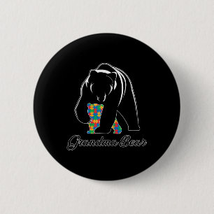 Grandma Bear Autism Shirts Family Grandma Autism A 6 Cm Round Badge