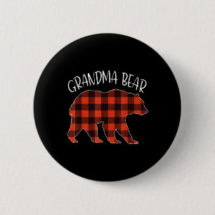 Grandma Bear Christmas 6 Cm Round Badge