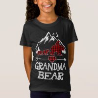 Grandma Bear Christmas Pajama Red Plaid Buffalo Fa