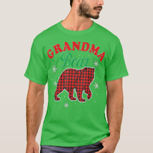 Grandma Bear Funny Red Plaid 953  T-Shirt