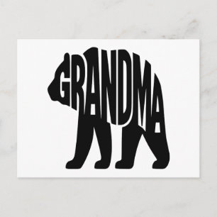 Grandma Bear Holiday Postcard