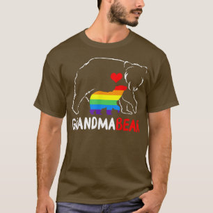 Grandma Bear Proud Mum Mama Rainbow LGBT Pride Mot T-Shirt