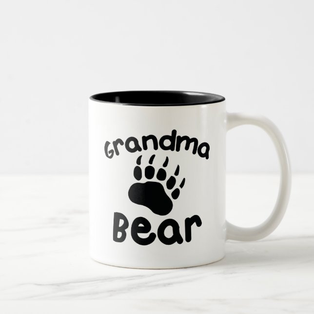 Grandma Bear Two-Tone Coffee Mug (Right)
