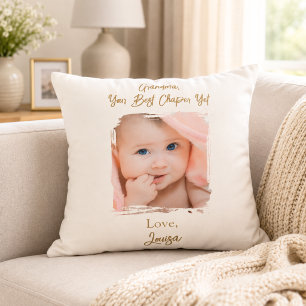Grandma Best Chapter Photo Grandchild Cushion